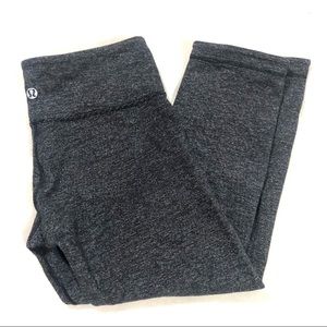 Lululemon Wunder Under Crop Reversible blk/stripe